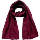Mississhop 381 Feinstrick Kaschmir-Gemisch Beanie Mütze Slouch/XXL Schal/Handschuhe Bordeaux Einheitsgroesse Schal