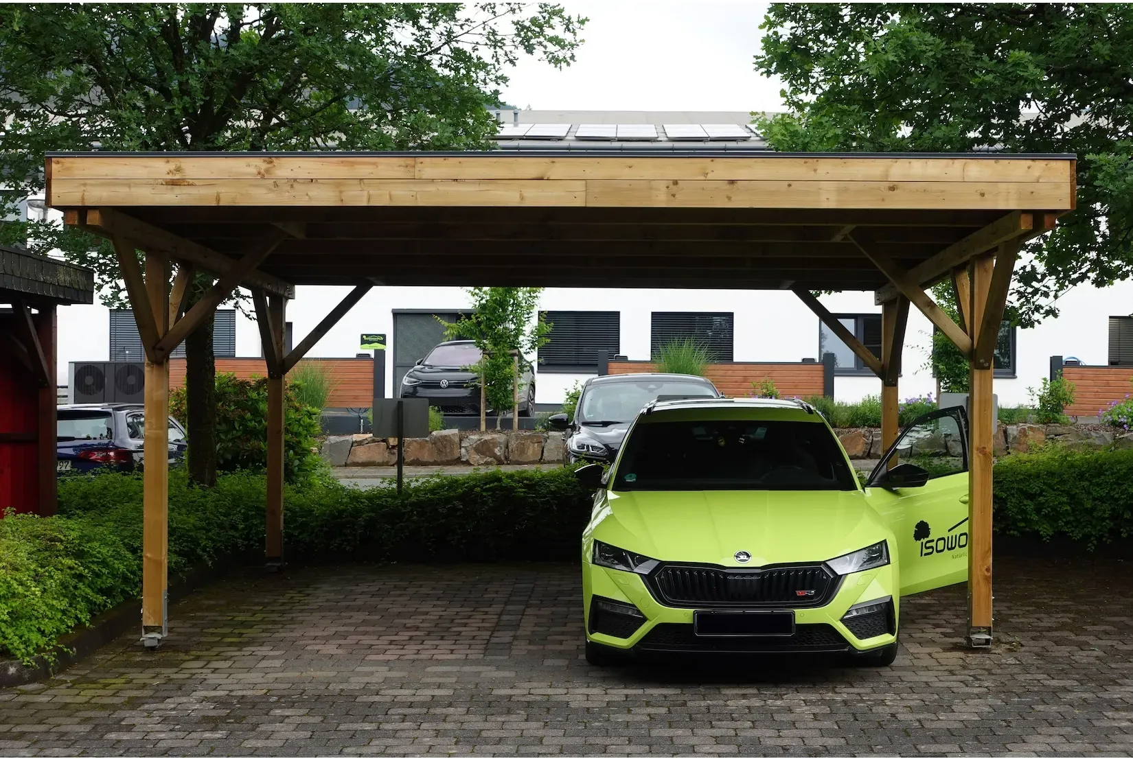 LENNECARport, Doppelcarport mit Flachdach Modell "Hockenheim"