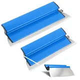 Flächenspachtel Set, 25cm + 40cm flächenspachtel 2-teiliges Set, Spachtel Werkzeug mit Ergonomischem Griff, Flexible Skimming Blades Wandwerkzeuge für Gipskartonverputzwerkzeuge (Blau)