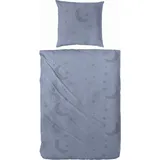 Primera Bettwäsche »Biber Bettwäsche "Mond"« 2 Stk., tlg. Mit beruhigenden Blautönen 75677811-0 dunkelblau 1 Stk.,