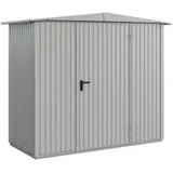 Hörmann Berry-Gerätehaus Classic-S Typ 1, ca. B258,8/H216/T121,3 cm, Weißaluminium