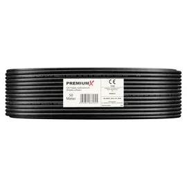 PremiumX Premium X CAT 7 Outdoor Netzwerkkabel 50m S/FTP 10 Gbit/s PE AWG23/1 Simplex schwarz – Schwarz