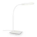 Brilo BRILONER Leuchten - LED Tischleuchte, Tischlampe mit Touchfunktion, in Stufen dimmbar, Farbtemperatursteuerung, Bürolampe 6,5 Watt, 600 Lumen, Weiß, 230 x 165 max. 950mm (LxBxH), 7389-016