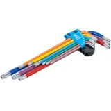 BGS Winkelschlüssel-Satz Multicolour extra lang T-Profil (für Torx) mit Bohrung T10 - T50 9-tlg.