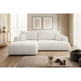 Selsey Eckcouch Boucle 2-Sitzer Weiß