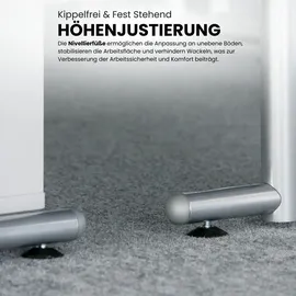 bümö Eckschreibtisch N-Serie Weiß