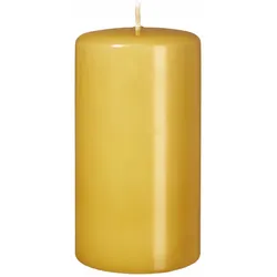 Kopschitz Kerzen Stumpenkerzen Senf Mustard 8 x 4 cm, 12 Stück