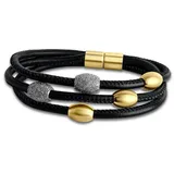 ZEEme Armband Edelstahl gelb plattiert mit Stardust grau 20 cm