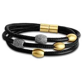 ZEEme Armband Edelstahl gelb plattiert mit Stardust grau 20 cm
