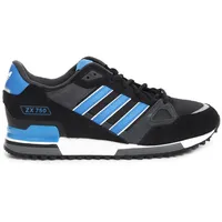 adidas - Sneaker - Herren - Sneaker ZX 750 aus schwarzem und königsblauem Veloursleder für Herren - 43 1|3 - 43 1/3 EU