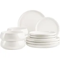 Mäser Tellerset, Porzellan Taya Weiß