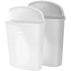 BRUNNER Pillar Abfalleimer + Halterung Müll Tonne Eimer Kompakt Caravan Camping Farbe: Weiß