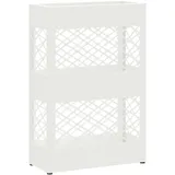 vidaXL Schirmständer Metall 28 x 12 x 41 cm Weiß