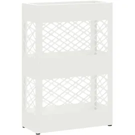 vidaXL Schirmständer Metall 28 x 12 x 41 cm Weiß