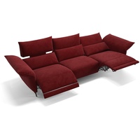 XXL Couch CUNEO Relaxsofa Stoff Couch - rot