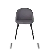 venture home Velvet Esszimmerstuhl Velour grau.