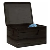 vidaXL Holzkiste mit Deckel 40 x 30 x 23 cm 1-tlg. schwarz