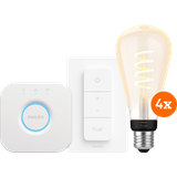 Philips Hue Filament White Ambiance Edison XL Viererpack Starterpack