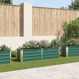 vidaXL Garten-Hochbeet verzinkter Stahl rechteckig 160 x 40 x 45 cm Grün  
