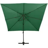 vidaXL Ampelschirm mit Lüftung 300 x 300 cm grün