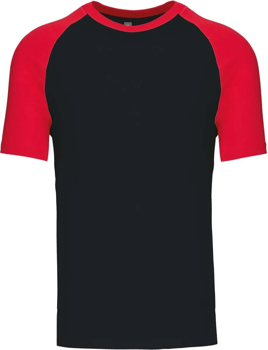 Kariban Unisex Baseball T-Shirt K330 black/red XL