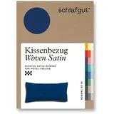 schlafgut Kissenbezug Woven Satin 40 x 80 cm Blau