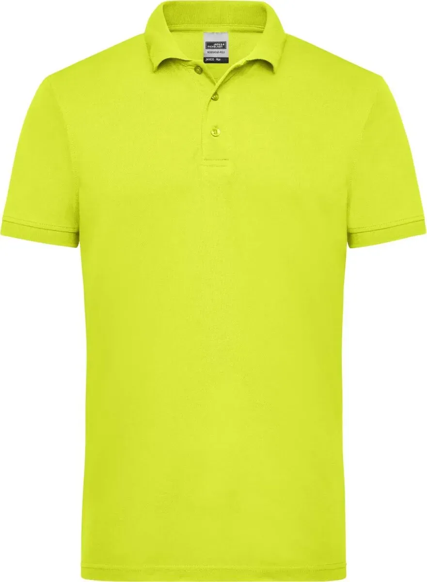 James & Nicholson Herren Signal Workwear Polo JN1830 neon yellow L