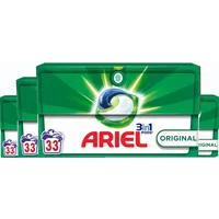 Ariel 3-in-1 Waschmittel-Pods Original - 4 x 33 Pods - Vorteilspack