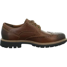 CLARKS Batcombe Wing Derbys, Dark Tan Lea, 41.5 EU