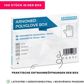 arnomed POLYGLOVE BOX transparent, 100 Stück, Herren