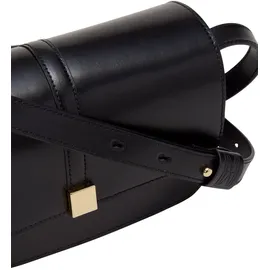 Marc O'Polo Umhängetasche "mit edlem Magnetverschluss", Damen, Gr. B/H/T: 7cm x 11cm x 12cm, schwarz, Leder, unifarben, Taschen Umhängetasche