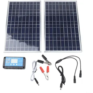 T-ragbares Solarpanel 200W 12V Ladegerät mit IP65 Wasserdicht für Auto Boot Wohnmobil Motorrad Akku Erhaltung(Double)