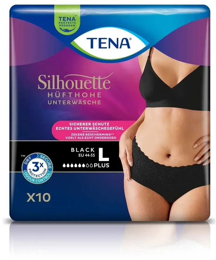 TENA Silhouette Plus L Black, 20 Stück