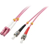 LINDY 46354 Glasfaserkabel 10 (M) LC ST OM4 Pink