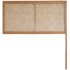 Tikamoon Kopfteil aus Rattan für Bett mit 160 cm Schlafzimmer Doppelbett Massivholz