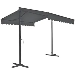 Garden Pleasure Stand-Markise 300cm Grau Markise Sonnenschutz Garten Outdoor