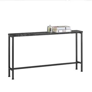 SoBuy Konsolentisch Schwarz Holzwerkstoff, Metall 120x65x20 cm, Wohnzimmer, Wohnzimmertische, Konsolentische