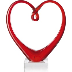 Leonardo Deko-Figur Heart 24 cm Glas Rot