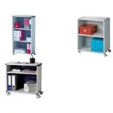 Paperflow Mobil Aktenregal 65,1 x 33,0 x 86,4 cm grau
