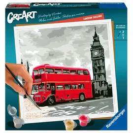 Ravensburger 28997 - CreArt, Malen nach Zahlen, London Calling, 20x20cm, Malset