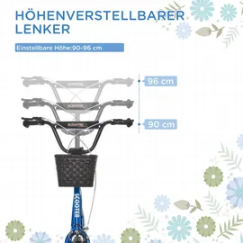 Homcom Kinderroller mit Bremse Höhenverstellbar