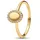 Pandora Fingerring PANDORA Timeless Damenring mit Zirkonia, vergoldet goldfarben 58