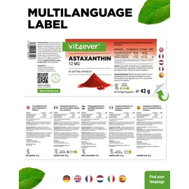 Vit4ever Astaxanthin 12 mg Kapseln 60 St.