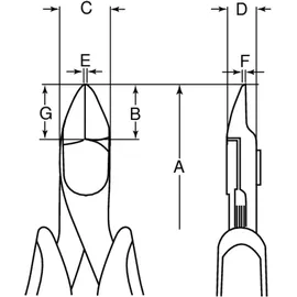 BAHCO 4130 Seitenschneider, Mikro-Schnitt mit 2-Komponenten-Griffen, brüniert 120 mm
