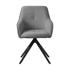 ML-Design Esszimmerstühle drehbar 6er Set Textil Webstoff Grau Drehstuhl,