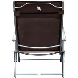 Outsunny Gartenliege 137 x 63,5 x 101 cm Braun