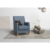 Home Affaire Sessel »Palmera«, Federkern-Polsterung, in 5 Bezugsqualitäten blau