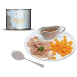 MjAMjAM Blanchiertes Hühnchen mit gedämpftem Kürbis an Soße 24 x 185 g