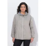 Ulla Popken HYPRAR Wendejacke Damen Graubraun 46/48