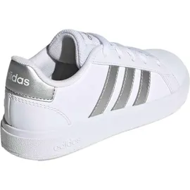 adidas Grand Court Lifestyle Tennis Lace-Up Kids Cloud White / Matte Silver / Matte Silver 35